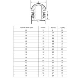 Black/White Plastic Round Pipe Plug Tube Non-Slip Chair Leg Foot Dust Cover Domed End Caps Floor Protector Pad Dia 13mm-40mm