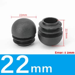 Black/White Plastic Round Pipe Plug Tube Non-Slip Chair Leg Foot Dust Cover Domed End Caps Floor Protector Pad Dia 13mm-40mm