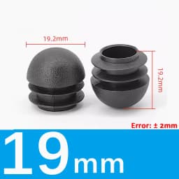 Black/White Plastic Round Pipe Plug Tube Non-Slip Chair Leg Foot Dust Cover Domed End Caps Floor Protector Pad Dia 13mm-40mm