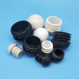 Black/White Plastic Round Pipe Plug Tube Non-Slip Chair Leg Foot Dust Cover Domed End Caps Floor Protector Pad Dia 13mm-40mm