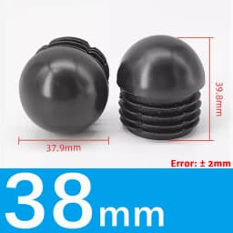 Black/White Plastic Round Pipe Plug Tube Non-Slip Chair Leg Foot Dust Cover Domed End Caps Floor Protector Pad Dia 13mm-40mm