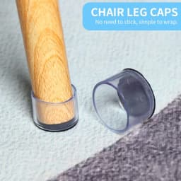 4 Pcs/Set Silicone Pads Transparent Table And Chair Leg PVC Caps Round Bottom Foot Cover Non-slip Furniture Floor Protector Pads