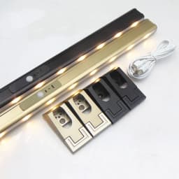 Aqumotic Armoire Hanger Cloth Pole LED Light Human Induction Lamp 1pc Charging Accessories for Wardrobe Free Tailoring Metal Rod