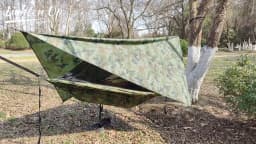 Outdoor Camping Anti-Mosquito Hammock Hanging-Bed Parachute Fabric Mosquito-Net Sleeping-Swing Hunting Lightweight Portable Camp