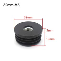 4Pcs/bag Round Plastic Furniture Leg Pipe Hole Plugs With Nut Hole Blanking End Cover Caps Chair Leg Furniture Leveling Feet