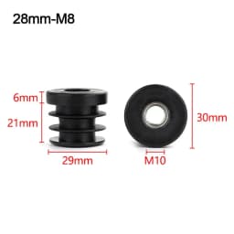 4Pcs/bag Round Plastic Furniture Leg Pipe Hole Plugs With Nut Hole Blanking End Cover Caps Chair Leg Furniture Leveling Feet
