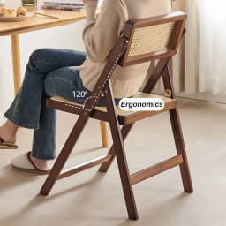 Nordic Dining Chairs Solid Wood Chairs with Backrest Living Room Foldable Chair Relaxing 1-person Chair Balcony Home Furniture