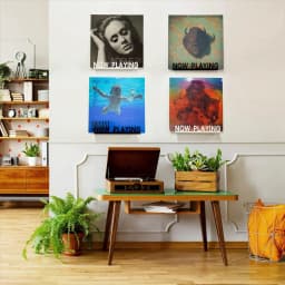 Wall Mount CD Record Display Stand Now Playing Acrylic Vinyl Record Shelf for Home Decoration Black
