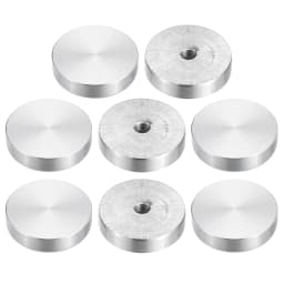 8pcs 30/40/50/60mm Diameter Aluminum Disc M6 M8 M10 Thread Round Shape Glass Table Circle Disc Top Adapter Hardware