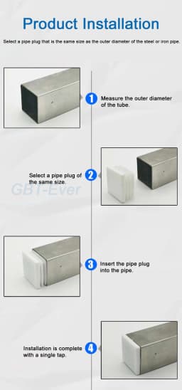 1-20Pcs White Plastic Pipe Inner Plug Dust Cover Square Steel Tube Blanking End Cap Bung for Ladder Furniture Chair Table Leg
