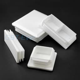 1-20Pcs White Plastic Pipe Inner Plug Dust Cover Square Steel Tube Blanking End Cap Bung for Ladder Furniture Chair Table Leg