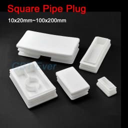 1-20Pcs White Plastic Pipe Inner Plug Dust Cover Square Steel Tube Blanking End Cap Bung for Ladder Furniture Chair Table Leg