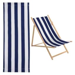 Beach Lounger Replacement Cloth Polyester Cloth Fabric 120x44Cm Blue And White Stripes Folding Chair Cover Parts