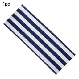Beach Lounger Replacement Cloth Polyester Cloth Fabric 120x44Cm Blue And White Stripes Folding Chair Cover Parts