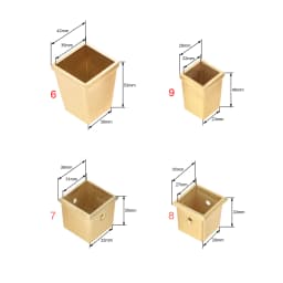 1Pc Furniture Fittings Gold Brass Copper Cabinet Leg Cover Chair Feet Protector Sofa Leg Tube Metal Cup Furniture Leg Tip Cap