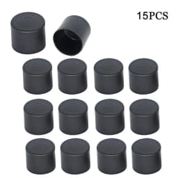 19mm round tube sleeve Plastic Tube Plug Rubber End Caps For Round Tubing Furniture Adjustable Threaded Footin