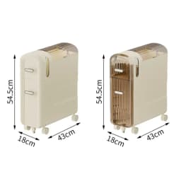Cream Style Transparent Plastic Seam Storage Shelf Bathroom Floor Cart Storage Cabinets Toilet Side Narrow Gap Cabinet Storage