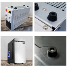 Black Foot Pad Rubber Tips Table Box Speaker Furniture Leg Shock Stand Absorber Non-slip With Gasket