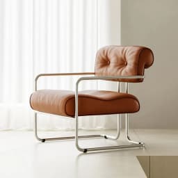 MOMO Antique Style Sofa Chair Living Room Designer Simple Single Chair Hotel Club Bauhaus Negotiation Stainless Steel Chair