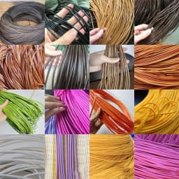 500g PE Synthetic Rattan Weaving Material Plastic Knit Furniture Repair Chair Table Round PE Rattan Basket Weaving Rattan