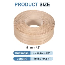 Birch Edge Banding 7.62m/15m Wood Veneer Tape Pre-glued Flexible Wood Tape Banding for Furniture Cabinet Shelves Tables Repair