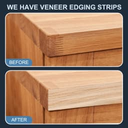 Birch Edge Banding 7.62m/15m Wood Veneer Tape Pre-glued Flexible Wood Tape Banding for Furniture Cabinet Shelves Tables Repair
