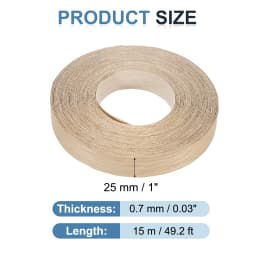 Birch Edge Banding 7.62m/15m Wood Veneer Tape Pre-glued Flexible Wood Tape Banding for Furniture Cabinet Shelves Tables Repair