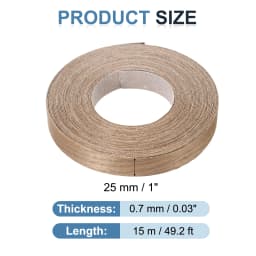 Birch Edge Banding 7.62m/15m Wood Veneer Tape Pre-glued Flexible Wood Tape Banding for Furniture Cabinet Shelves Tables Repair