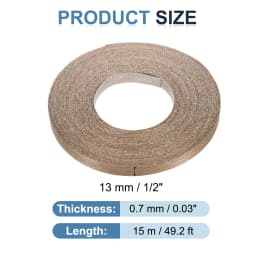 Birch Edge Banding 7.62m/15m Wood Veneer Tape Pre-glued Flexible Wood Tape Banding for Furniture Cabinet Shelves Tables Repair