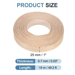 Birch Edge Banding 7.62m/15m Wood Veneer Tape Pre-glued Flexible Wood Tape Banding for Furniture Cabinet Shelves Tables Repair