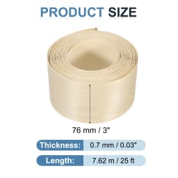 Birch Edge Banding 7.62m/15m Wood Veneer Tape Pre-glued Flexible Wood Tape Banding for Furniture Cabinet Shelves Tables Repair
