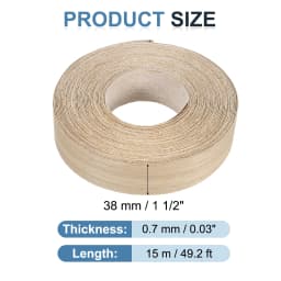 Birch Edge Banding 7.62m/15m Wood Veneer Tape Pre-glued Flexible Wood Tape Banding for Furniture Cabinet Shelves Tables Repair