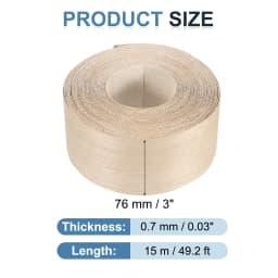 Birch Edge Banding 7.62m/15m Wood Veneer Tape Pre-glued Flexible Wood Tape Banding for Furniture Cabinet Shelves Tables Repair