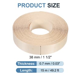 Birch Edge Banding 7.62m/15m Wood Veneer Tape Pre-glued Flexible Wood Tape Banding for Furniture Cabinet Shelves Tables Repair