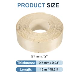 Birch Edge Banding 7.62m/15m Wood Veneer Tape Pre-glued Flexible Wood Tape Banding for Furniture Cabinet Shelves Tables Repair