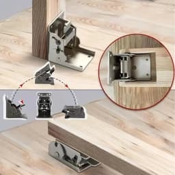 Heavy-duty foldable bracket, 90-degree self-locking hinges, for table legs and shelf brackets, 330 LBS each, 2 packs, black