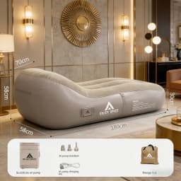 Outdoor Leisure Self Inflating Sofa Lounge Chair with Built-In Air Pump, Foldable Waterproof Design, Suitable for Family/Camping