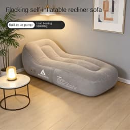 Outdoor Leisure Self Inflating Sofa Lounge Chair with Built-In Air Pump, Foldable Waterproof Design, Suitable for Family/Camping