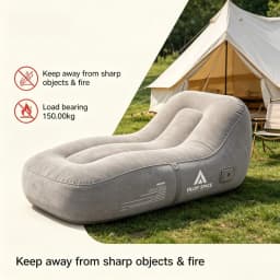 Outdoor Leisure Self Inflating Sofa Lounge Chair with Built-In Air Pump, Foldable Waterproof Design, Suitable for Family/Camping