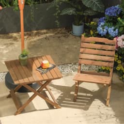 Outdoor Folding Chairs and Table Patio Garden Cafe Bistro Furniture Bamboo Beach Backrest Seating Commercial Picnic Table
