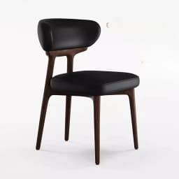 Mid-Century Modern Dining Chairs Furniture Anti-scratch Leather Upholstery Weight-Bearing Design Luxury Kitchen/Office Seating