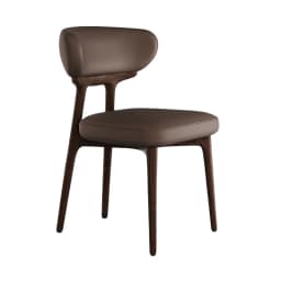 Mid-Century Modern Dining Chairs Furniture Anti-scratch Leather Upholstery Weight-Bearing Design Luxury Kitchen/Office Seating