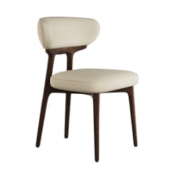 Mid-Century Modern Dining Chairs Furniture Anti-scratch Leather Upholstery Weight-Bearing Design Luxury Kitchen/Office Seating