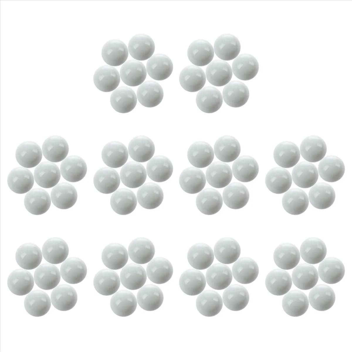 BAAU 100 Pcs Marbles 16mm Glass Marbles Knicker Glass Balls Decoration Color Nuggets Toy White