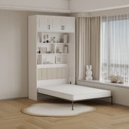 Full Murphy Bed With Closet Organizer With Drawers Full Size Bed Space-Saving Sleeping Arrangement For Multipurpose Bed