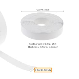 7.62M Black / White Hot Melt Adhesive PVC Edge Banding Pre-glued Veneer Edging for Plywood Table / Cabinet Decor
