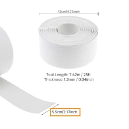 7.62M Black / White Hot Melt Adhesive PVC Edge Banding Pre-glued Veneer Edging for Plywood Table / Cabinet Decor