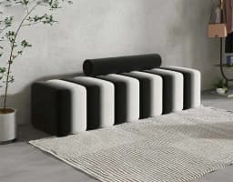 Nordic Living Room Sofa Footstool Light Luxury Upholstered Bench Bedroom Bed End Stool Creative Rectangular Shoe Changing Stool