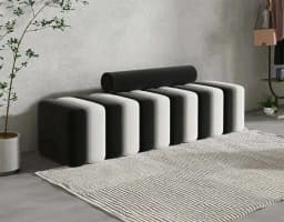 Nordic Living Room Sofa Footstool Light Luxury Upholstered Bench Bedroom Bed End Stool Creative Rectangular Shoe Changing Stool