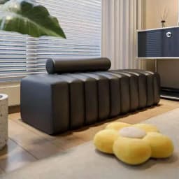 Nordic Living Room Sofa Footstool Light Luxury Upholstered Bench Bedroom Bed End Stool Creative Rectangular Shoe Changing Stool